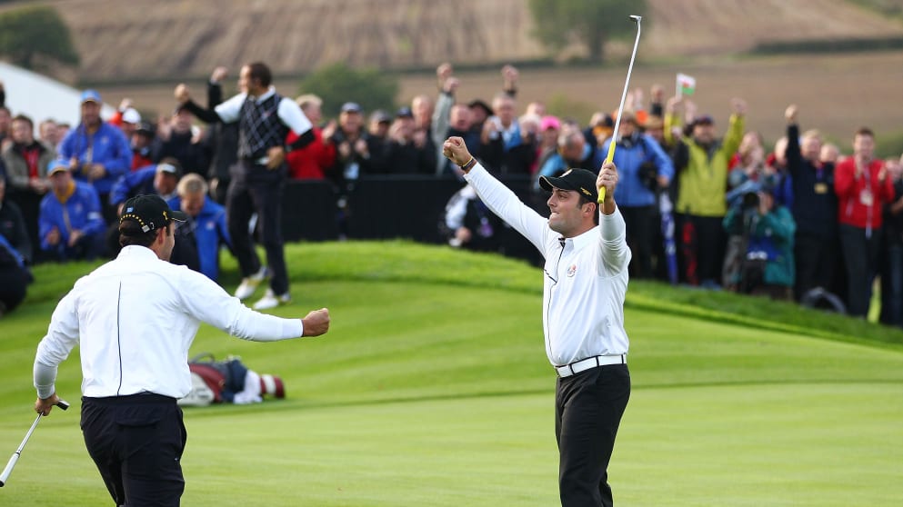 Edoardo and Francesco Molinari at The 2010 Ryder Cup