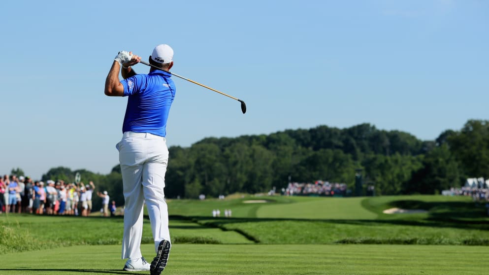 Lee Westwood in his second round