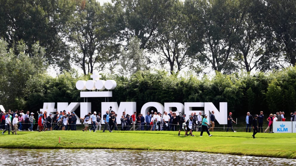 Romain Wattel, Joel Stalter and Kiradech Aphibarnrat at the KLM Open