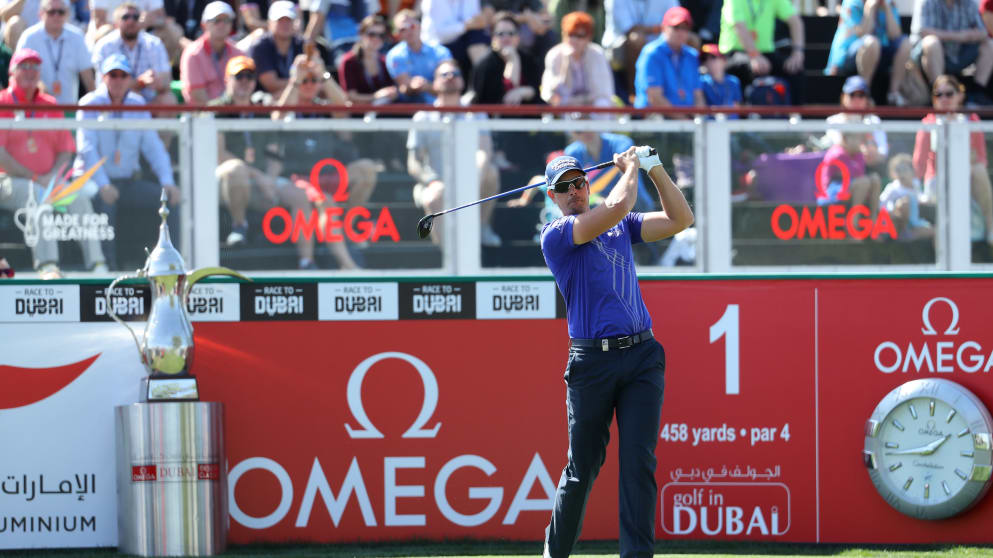 Henrik Stenson at the Omega Dubai Desert Classic