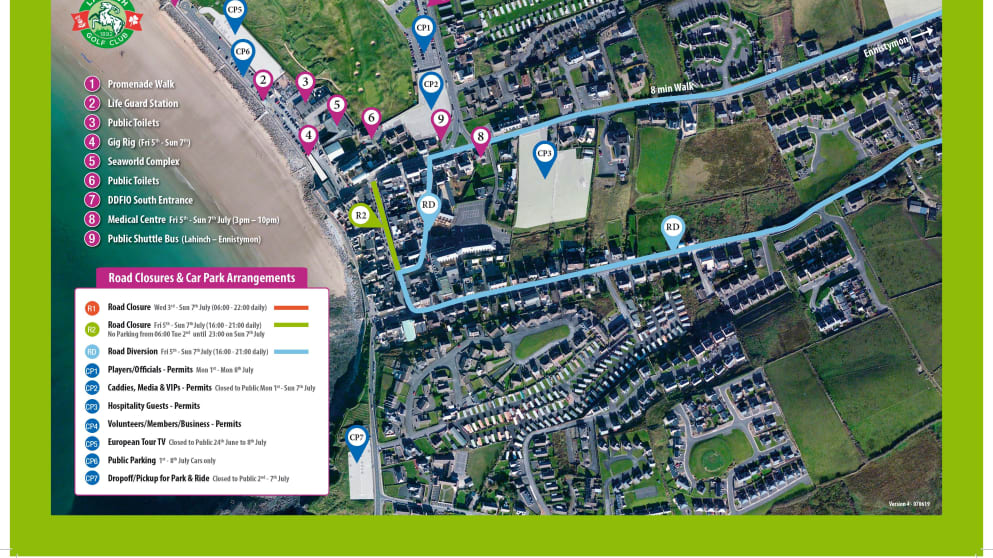 2019 Dubai Duty Free Irish Open Map