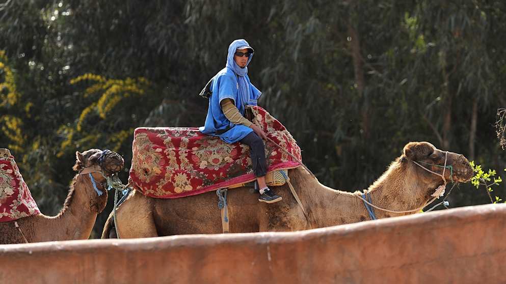 A spectator at the Trophee Hassan II