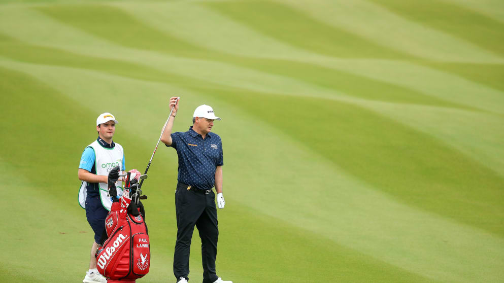 Paul Lawrie and his son Craig