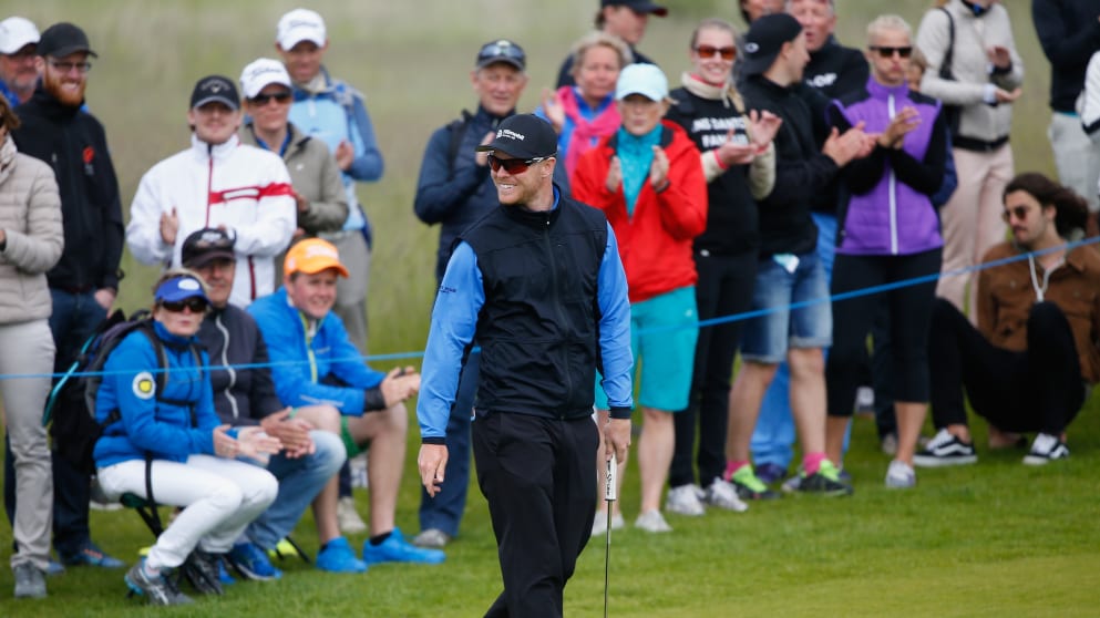 Jens Dantorp on the way to a tie for third place at the Nordea Masters