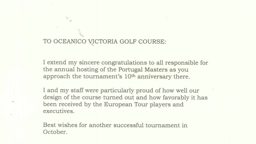 Arnie's letter