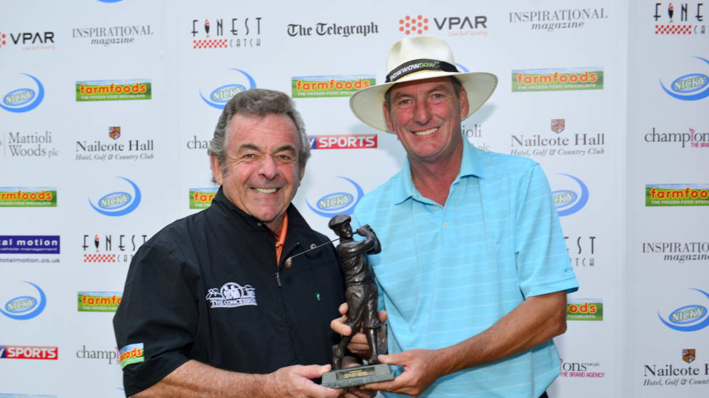 Par 3 champion Mark Mouland with Tony Jacklin