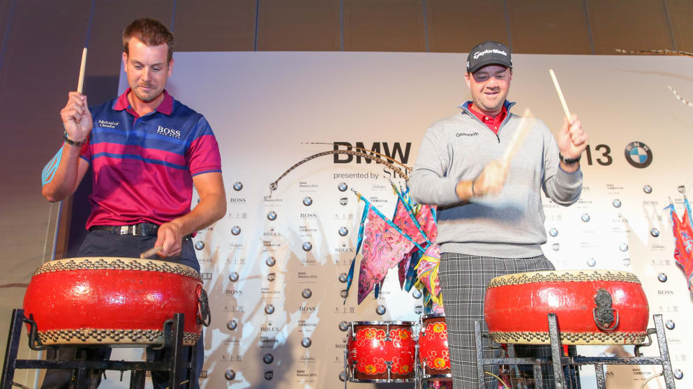 Henrik Stenson and Peter Hanson (pic by BMW)