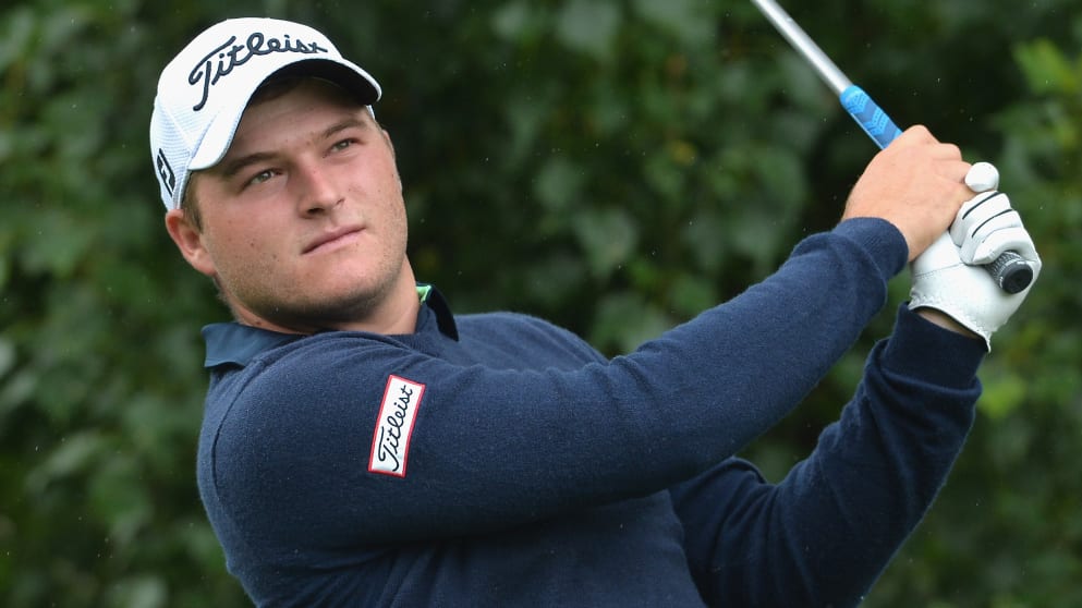 Zander Lombard tees off during his final round