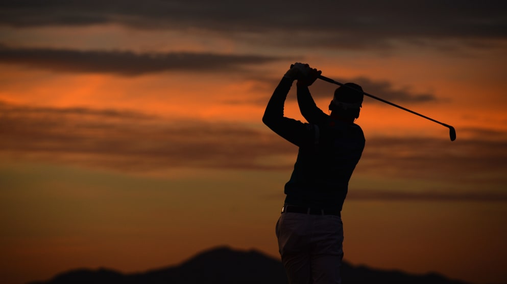 Early start for Ian Poulter as he warms up for his first round match