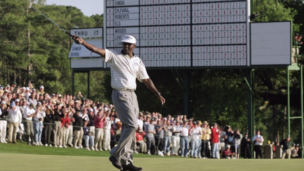 Vijay Singh during his 2000 Masters win