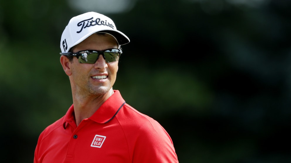 Adam Scott on the second hole in his third round