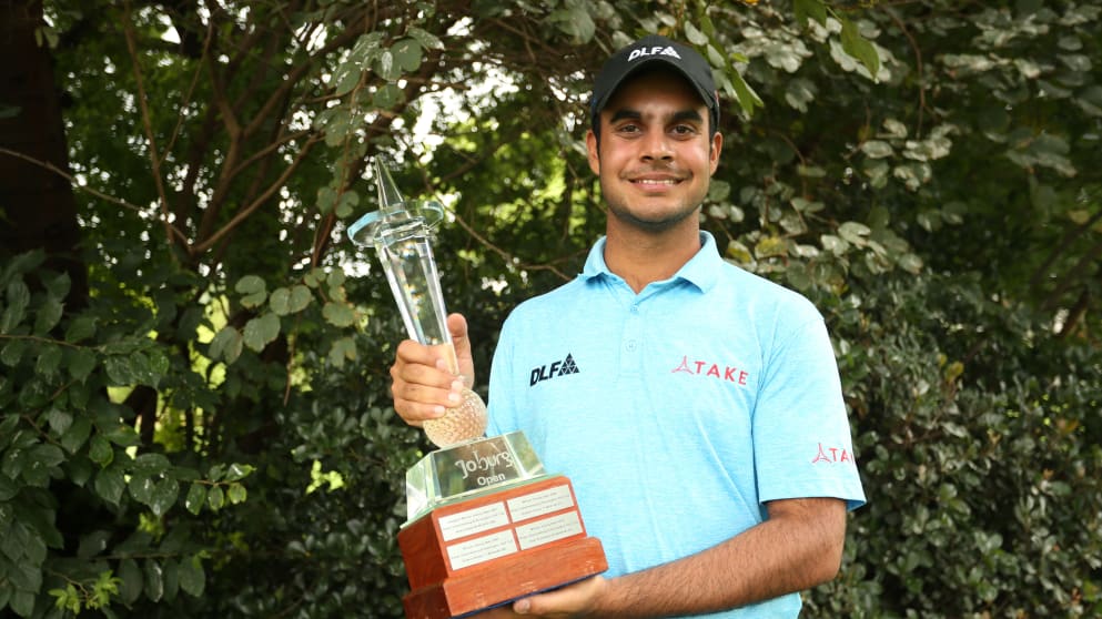 Shubhankar Sharma with the Joburg Open title