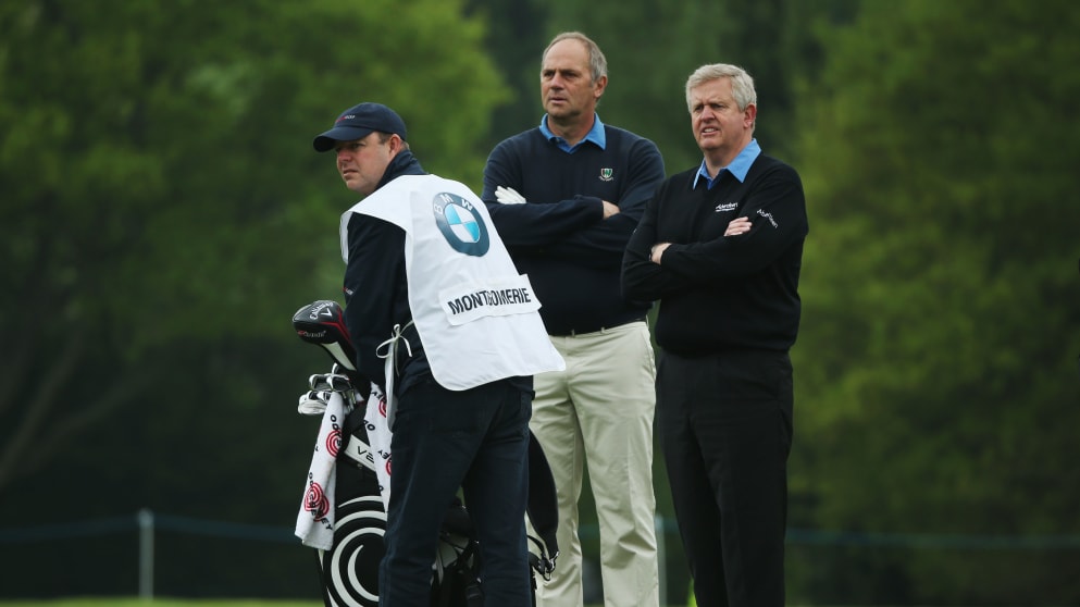 Colin Montgomerie with Sir Steve Redgrave
