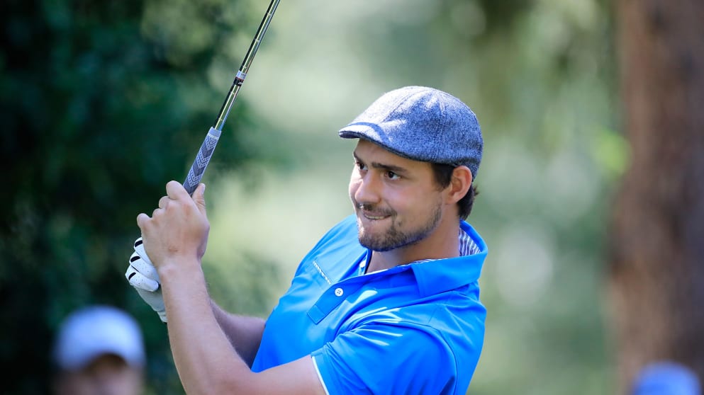 NHL star and Minnesota Wild right-winger Nino Niederreiter competes in the Alliance Pro-Am