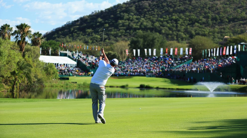 Marc Leishman at the 2015 Nedbank Golf Challenge in Sun City