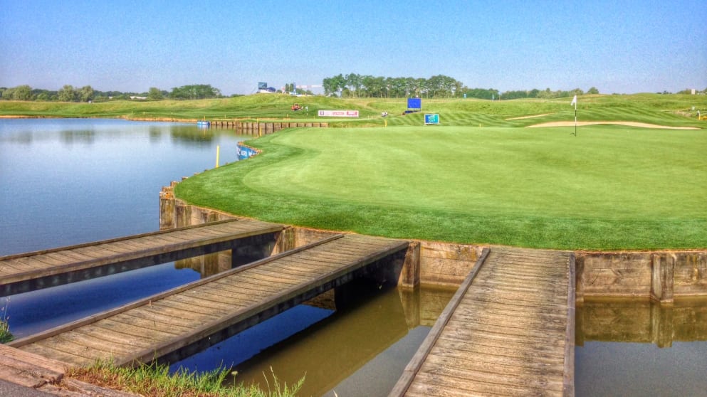 Water plays a key role on L'Albatros at Le Golf National
