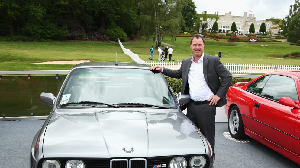 Former PGA Championship winner Paul Way poses to celebrate 60 years of the Championship ahead of the BMW PGA Championship at Wentworth