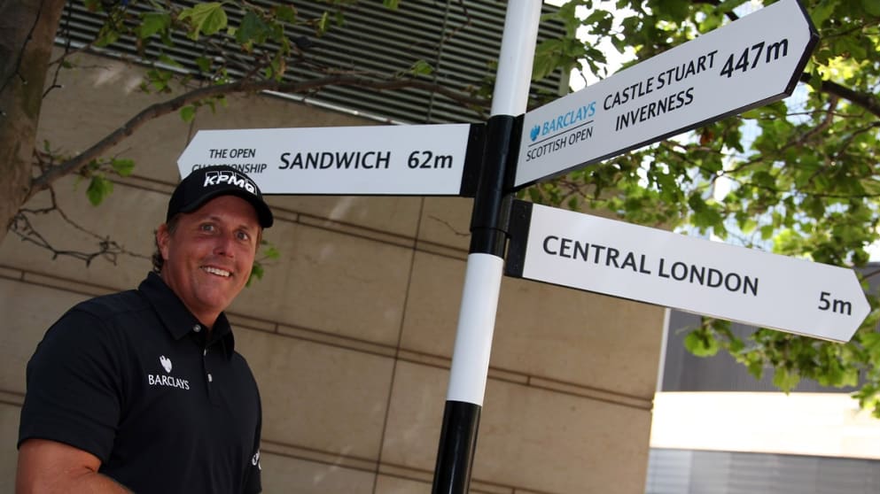 Phil Mickelson - heading for Castle Stuart