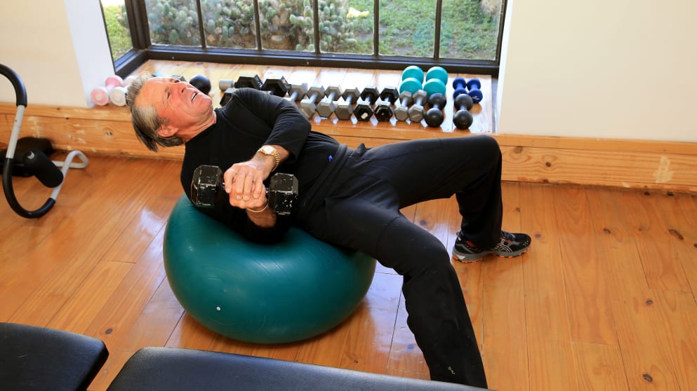 Gary Player in the gym