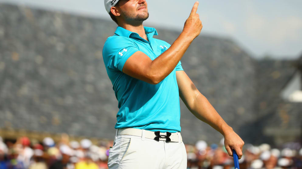 Haydn Porteous reacts to his Joburg Open victory in 2016