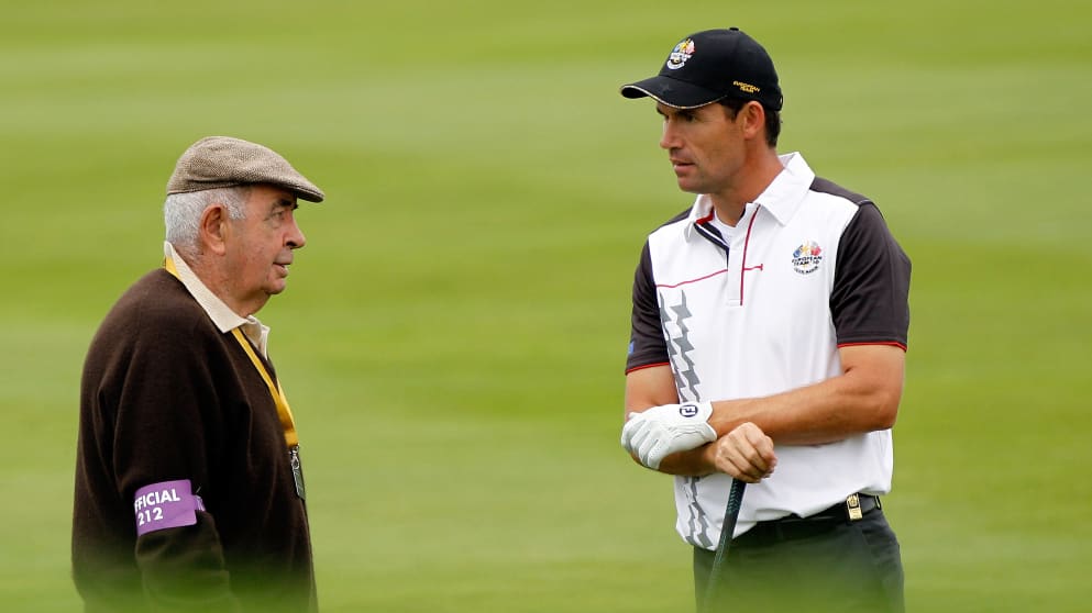 Bob Torrance with Padraig Harrington
