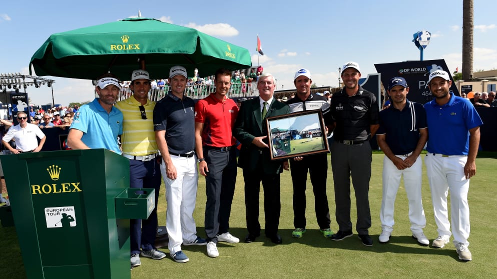 Ivor Robson at his final European Tour event as official starter