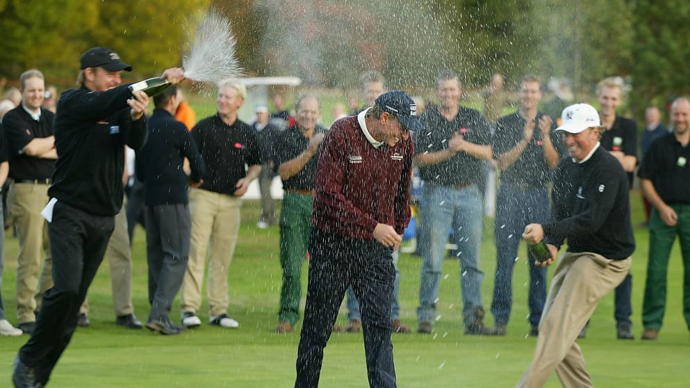 Maarten Lafeber celebrates winning in 2003