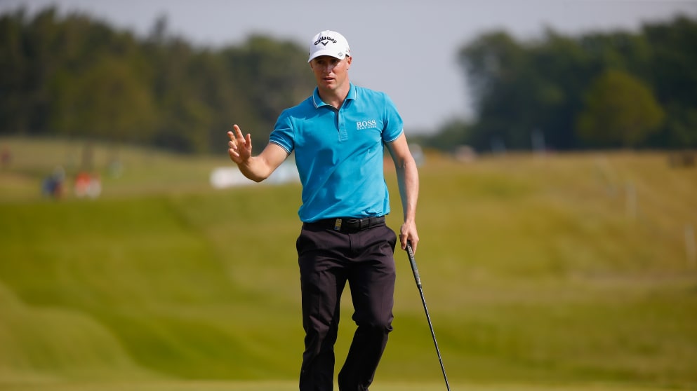 Alex Noren of Sweden on the way to a front nine 33