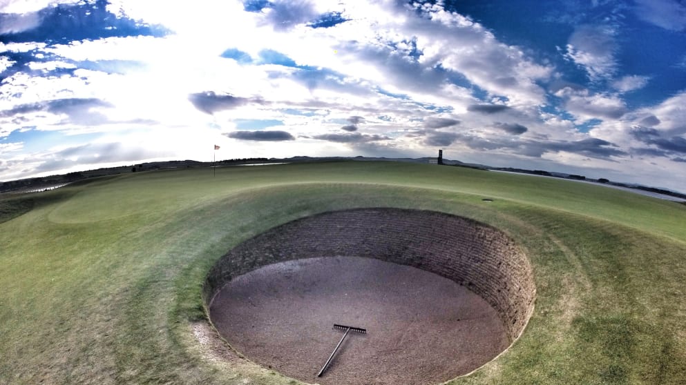 The Strath bunker on the 11th hole of the Old Course at St Andrews