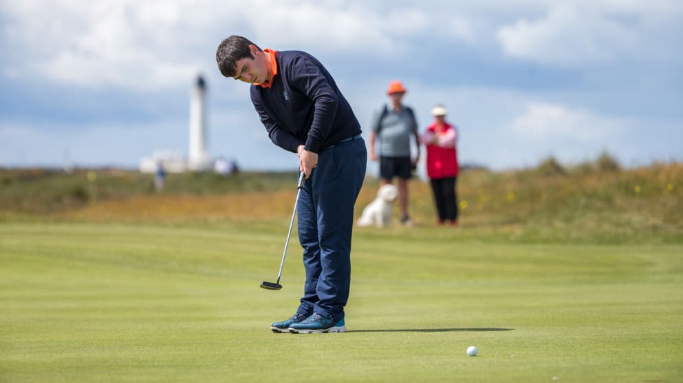 Ross Munro at Aberdeen Asset Management Scottish Open qualifier