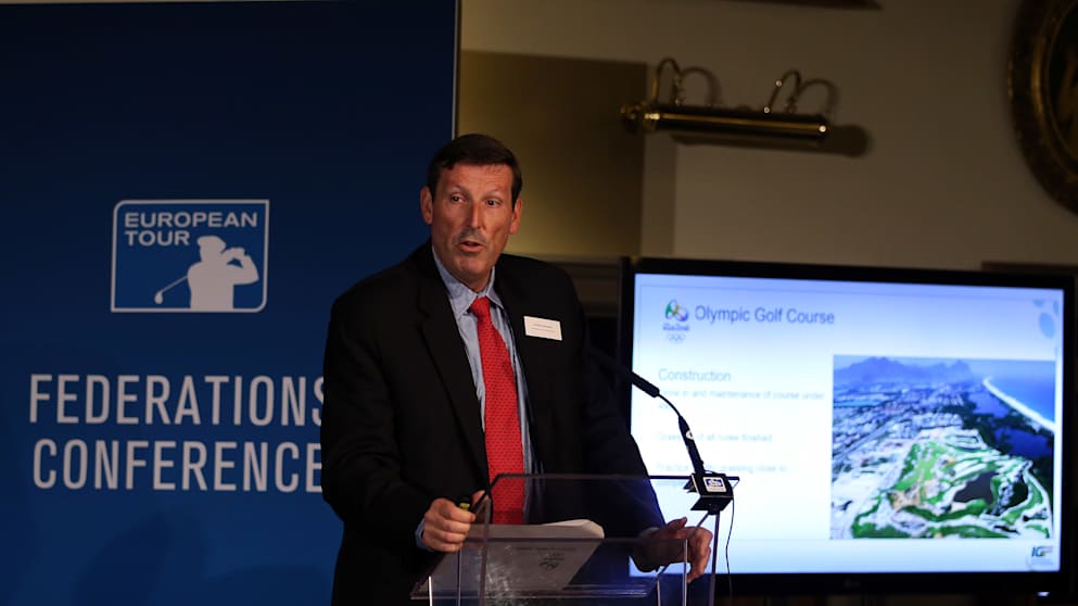 Anthony Scanlon, Executive Director, IGF gives an overview of Golf and the Olympics