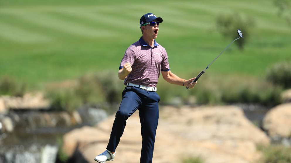 The moment of victory for Brandon Stone