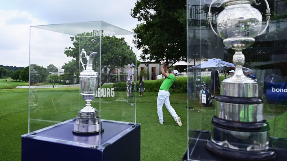 South African Open and The Open trophies