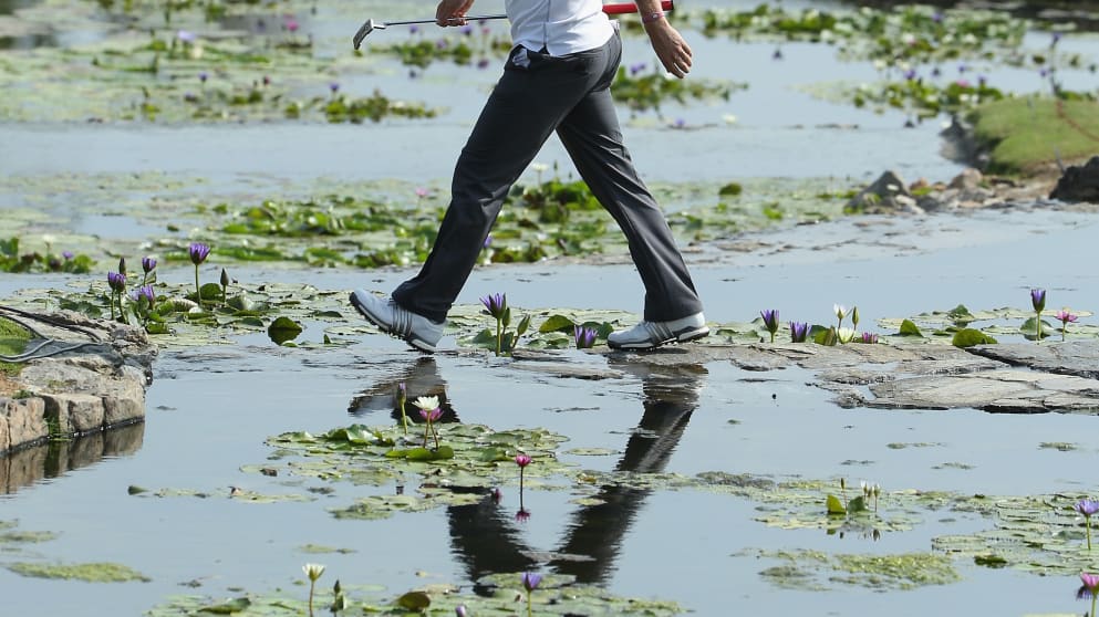 Pelle Edberg - on the way to a first round 65 at the Thailand Classic