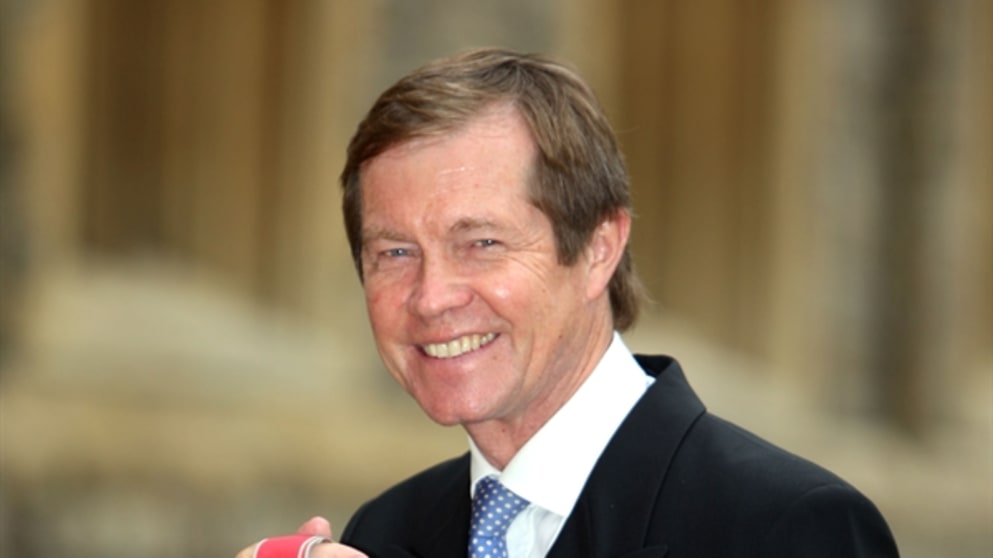 George O'Grady, Chief Executive of The European Tour, receives his CBE
