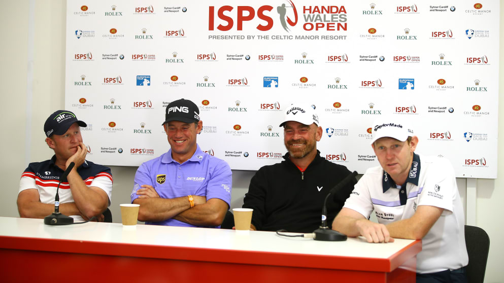 Jamie Donaldson, Lee Westwood, Thomas Bjorn and Stephen Gallacher 