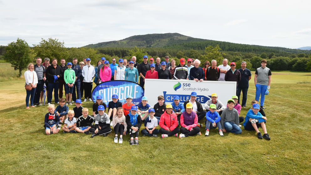 Players from the Paul Lawrie and Stephen Gallacher Foundations