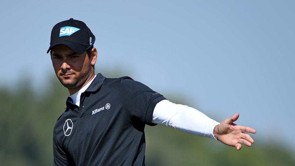 Moritz Lampert gesticulates which direction he wants his ball to go