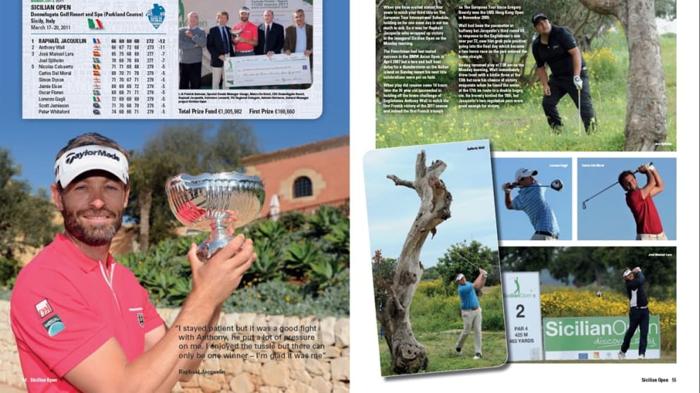 Raphael Jacquelin won the 2011 staging of the Sicilian Open.