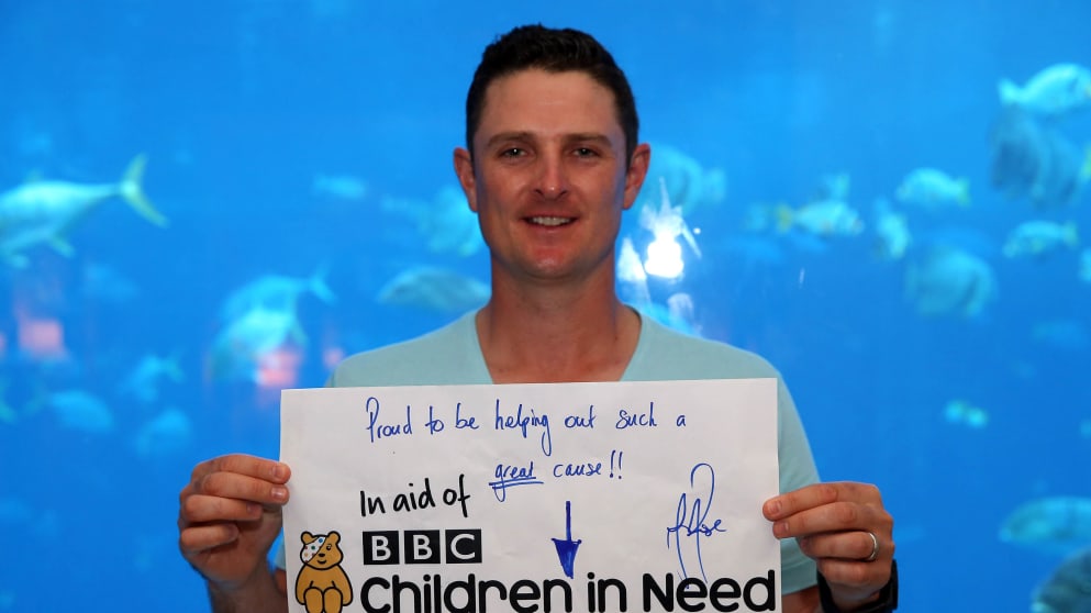 Justin Rose helps raise a magnificent sum for Children in Need