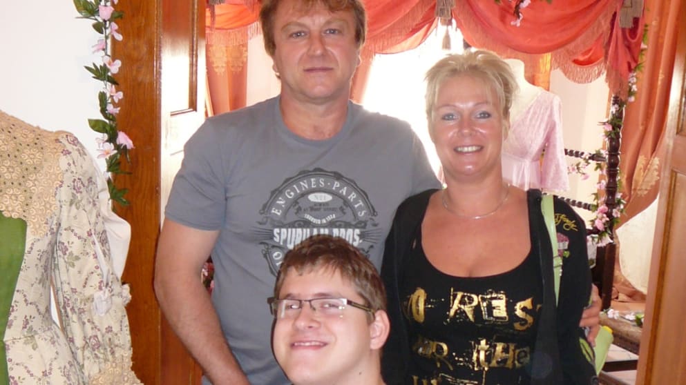 Vojtech Navratil with his parents