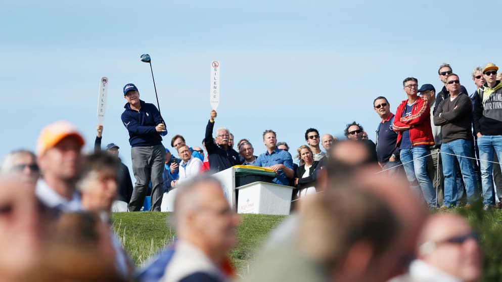Tom Watson in the first round of the KLM Open