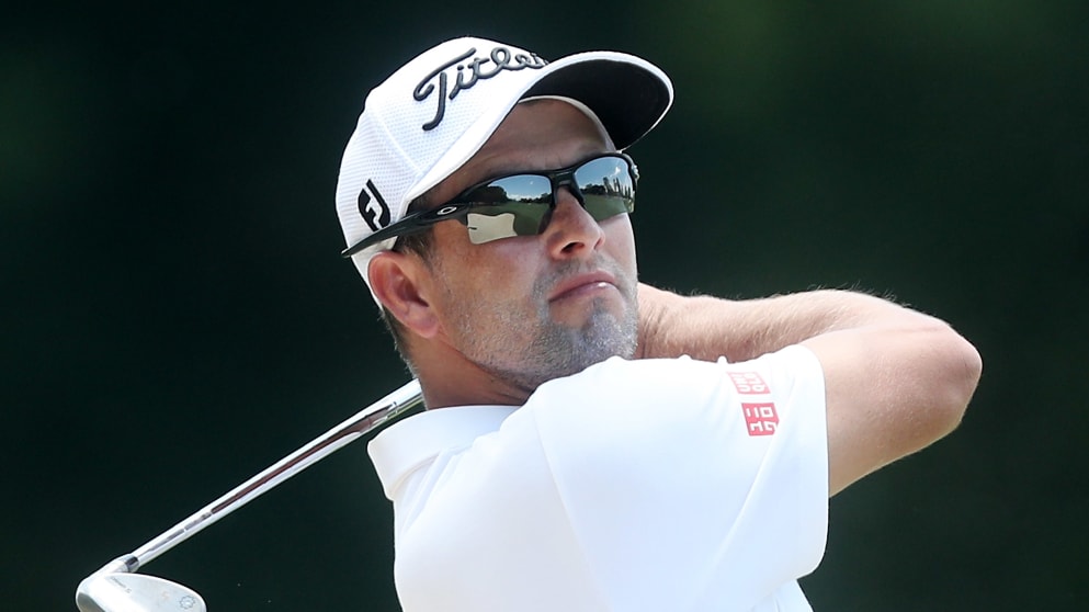 Adam Scott during the fourth round of the Australian PGA Championship