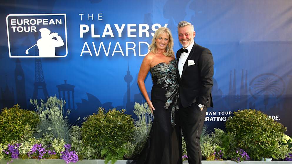 Darren Clarke and his wife Alison Campbell attend the European Tour Players' Awards