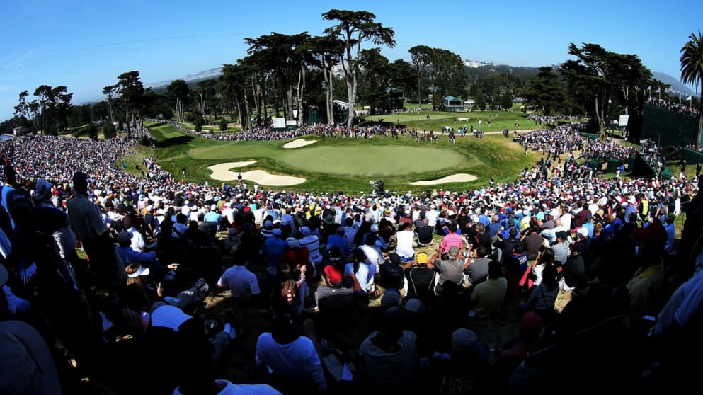 Fans gather round the Olympic Club