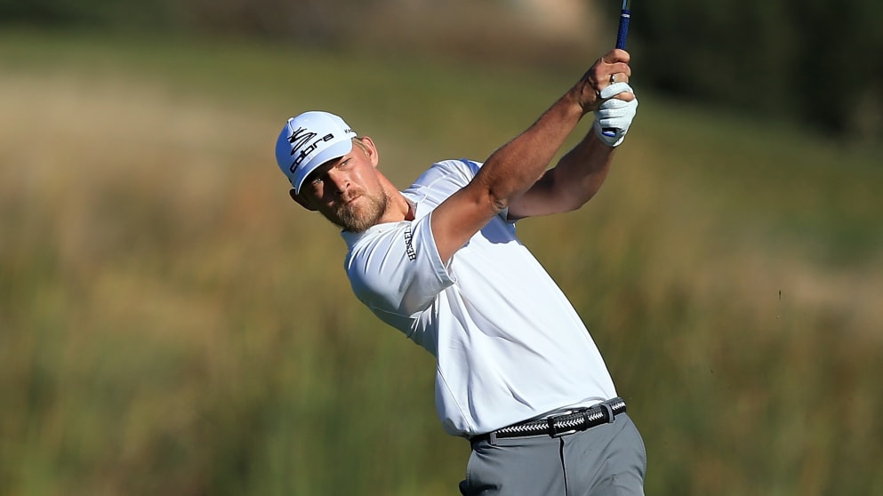 Jeff Winther at the final round of the European Tour Qualifying School