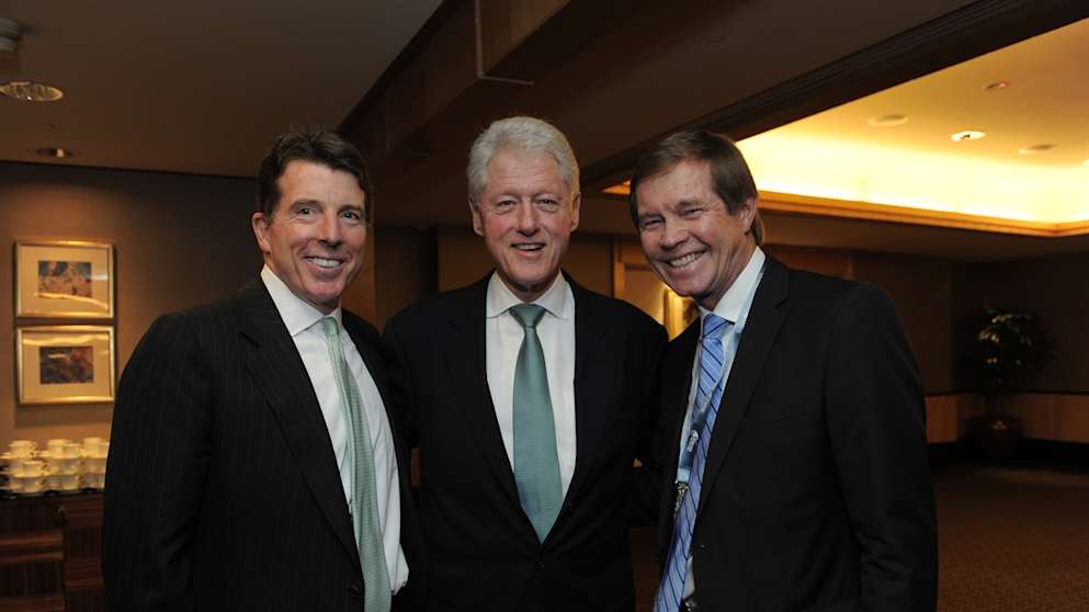 Bob Diamond, President of Barclays, President Clinton and George O'Grady at the Barclays Asia Forum