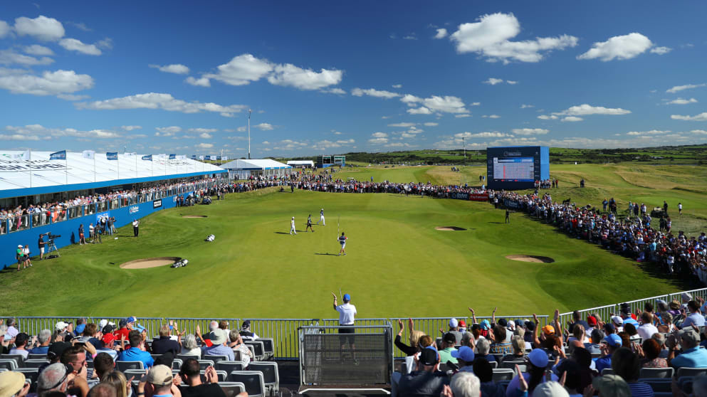Grandstand at the 2017 Dubai Duty Free Irish Open