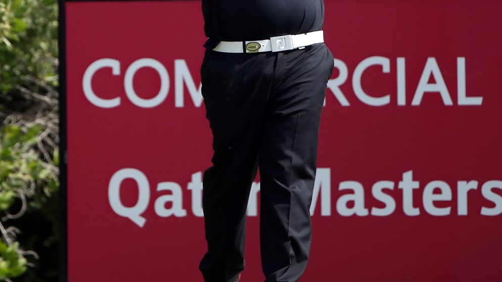 DOHA, QATAR - JANUARY 26:  George Coetzee of South Africa during the final round of the Commercial Bank Qatar Masters at The Doha Golf Club on January 26, 2013 in Doha, Qatar.  (Photo by Ross Kinnaird/Getty Images)