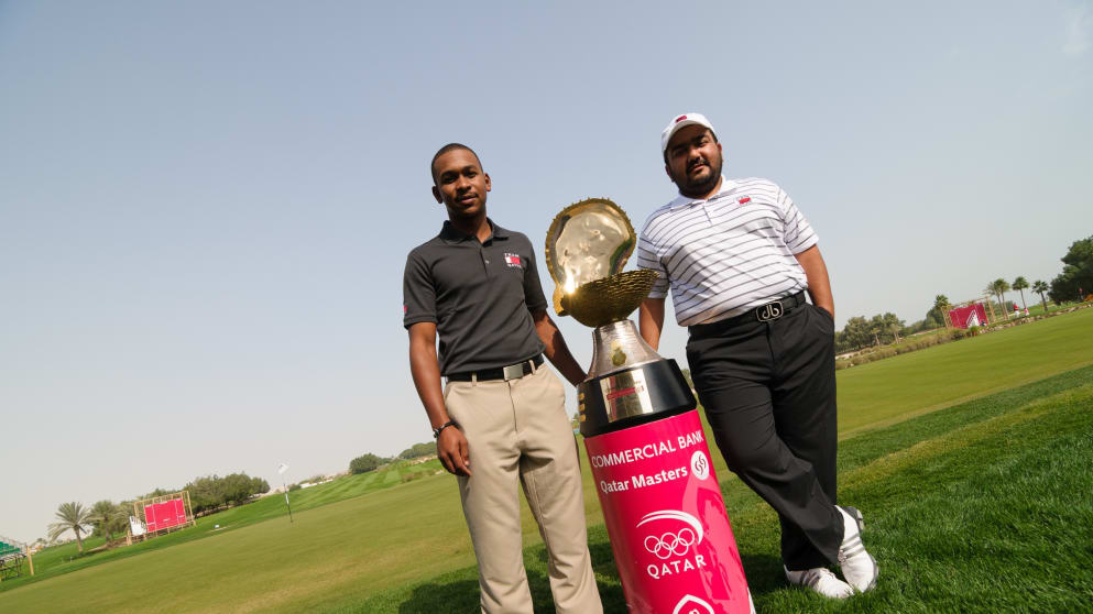 Amateur golfers Saleh Al Kaabi, 18 (Left), and Ghanim Al Kuwari, 31 (Right), proud to represent Qatar at European Tour event